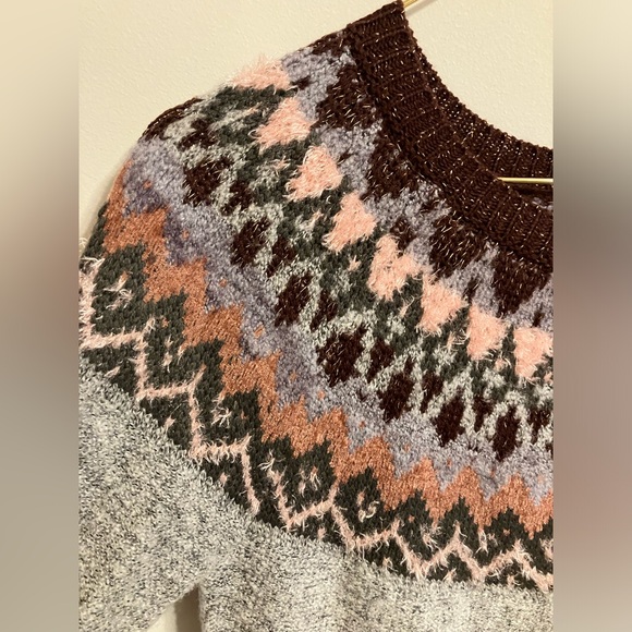 Maurices Fairisle Print Sweater Dress Womens Size Small - Picture 3 of 13